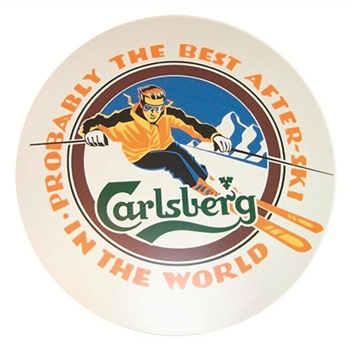Tablero de mesa Werzalit - Ejemplo Logo Carlsberg Tablero de mesa Werzalit - Ejemplo Logo Carlsberg