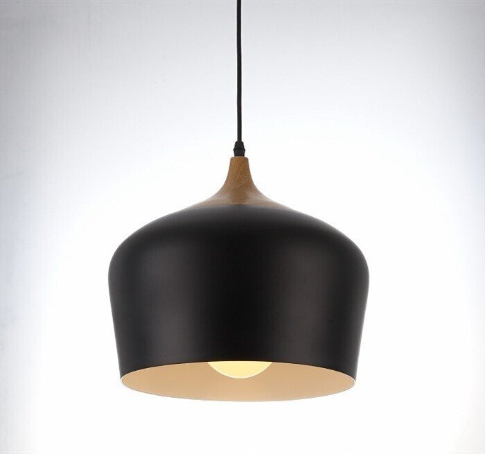 L�mpara CROCK, colgante, metal, pantalla negra