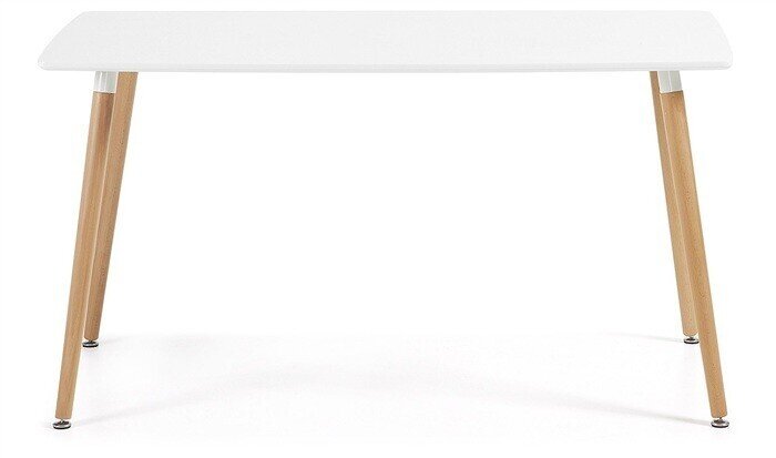 Mesa NURY NEW, madera, tapa blanca, 160 x 90 cms