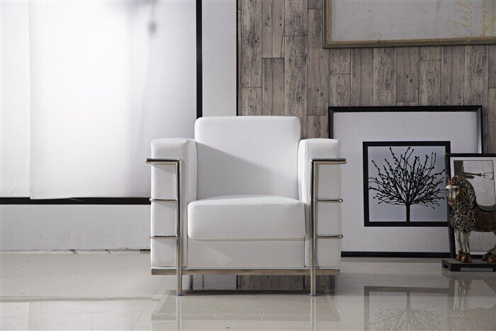 Sill�n DUVAL, similpiel blanca