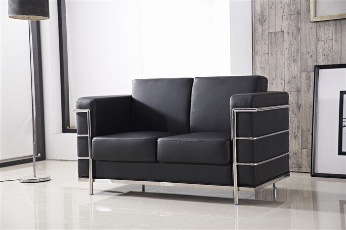 Sof� DUVAL, 2 plazas, similpiel negra