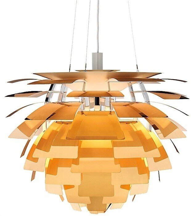 L�mpara ARTIC, aluminio, dorada, 70 cms. de di�metro