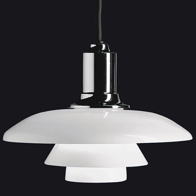 L�mpara POMPIDOU, colgante, tulipa blanca