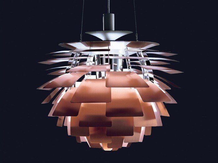 L�mpara ARTIC, aluminio, cobre, 60 cms. de di�metro