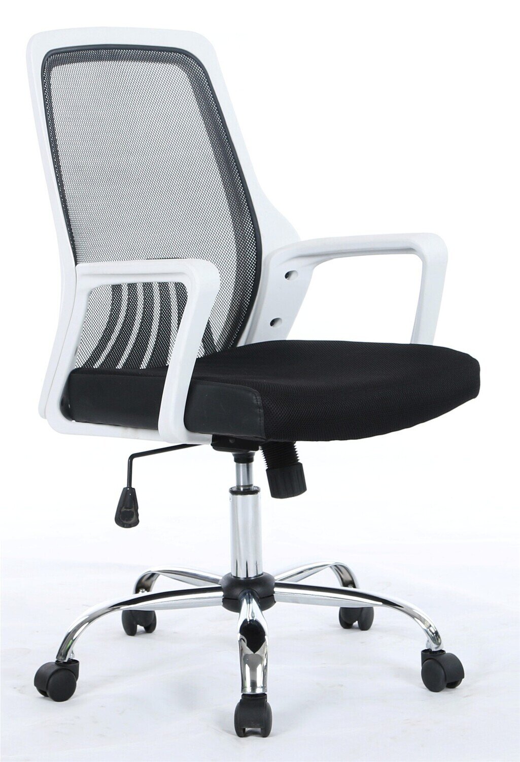 Sill�n de oficina GREIT, blanco, gas, basculante, malla y tejido negro