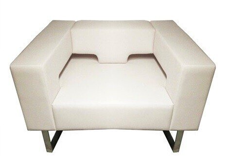 Sill�n ADRIANO, similpiel blanco rosado