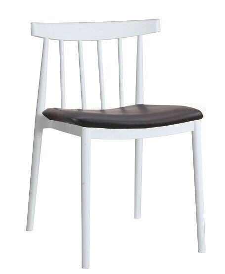 Silla ANTONY, polipropileno blanco, coj�n negro