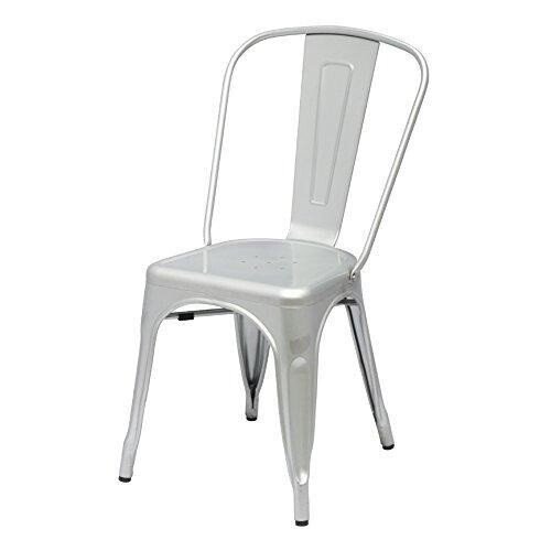 Silla TOL, acero, gris plata