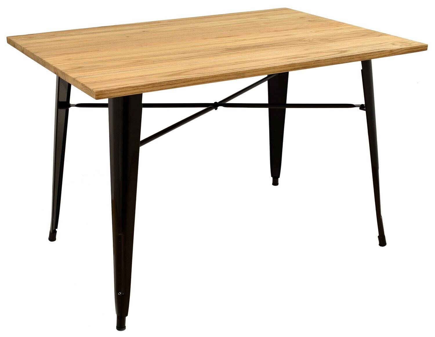 Mesa TOL, acero, negra, madera, 120x80 cms
