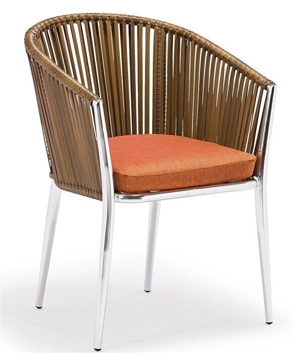 Sill�n BAHRAIN, aluminio, ratan, cojin