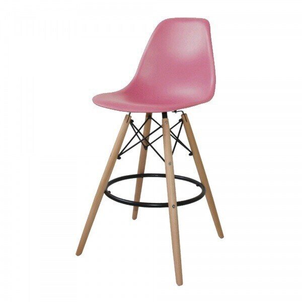 Taburete TOWER, madera, carcasa rosa pink