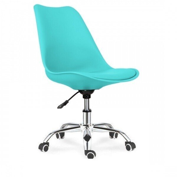 Silla TORRE, giratoria, turquesa, coj�n turquesa