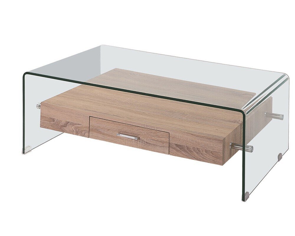 Mesa MARILYN, baja, madera, cristal, 110x55 cms Mesa MARILYN, baja, madera, cristal, 110x55 cms