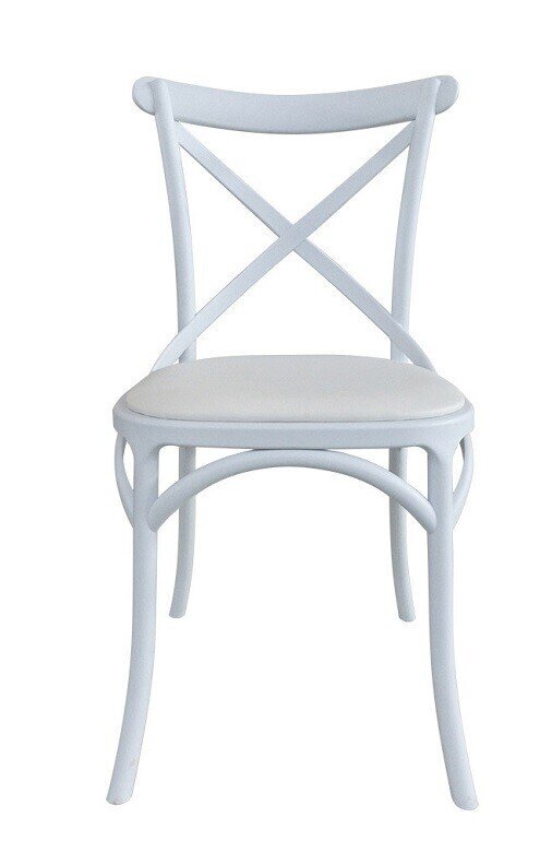 Silla CROSS, polipropileno blanco, coj�n blanco
