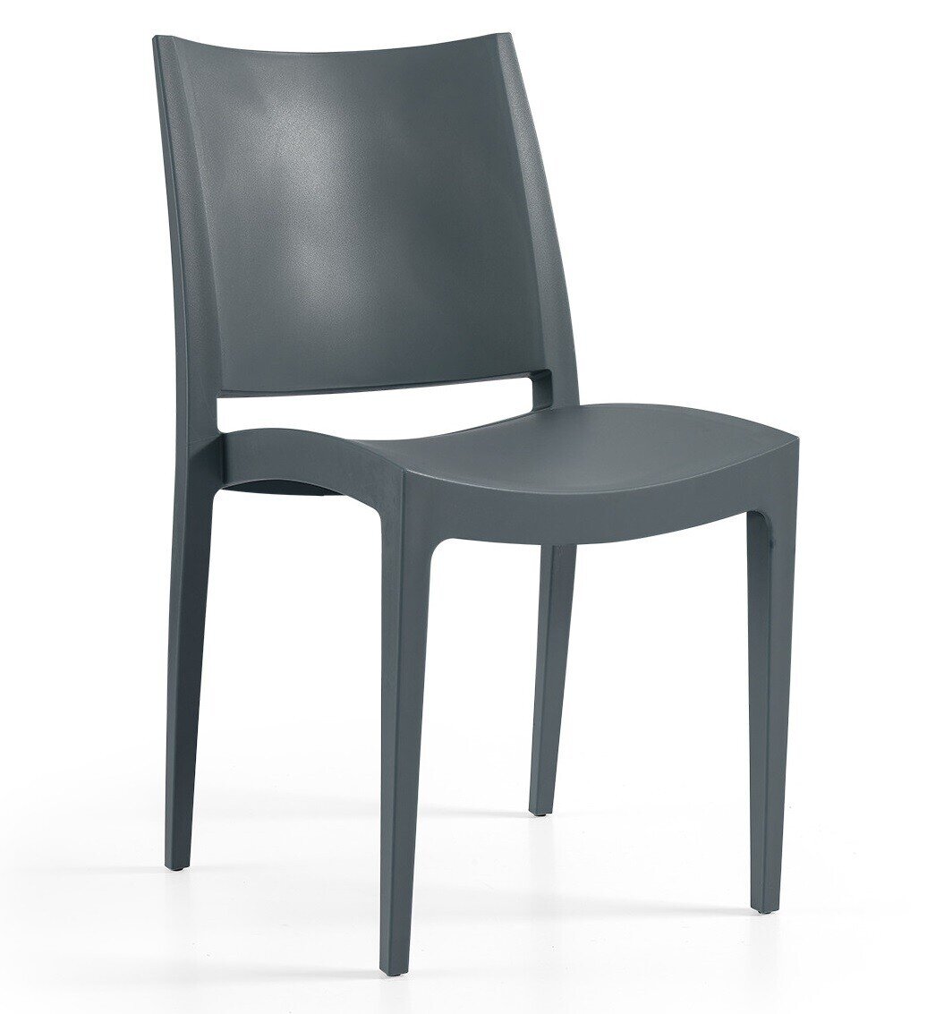 Silla BEYBE, apilable, polipropileno antracita Silla BEYBE, apilable, polipropileno antracita