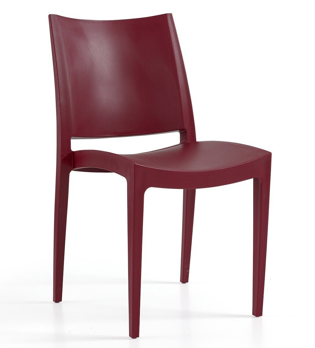 Silla BEYBE, apilable,  polipropileno burdeos