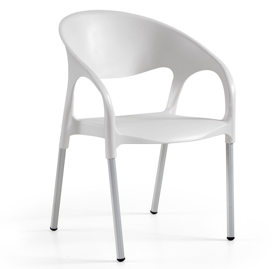 Sill�n MOON, aluminio, polipropileno blanco*