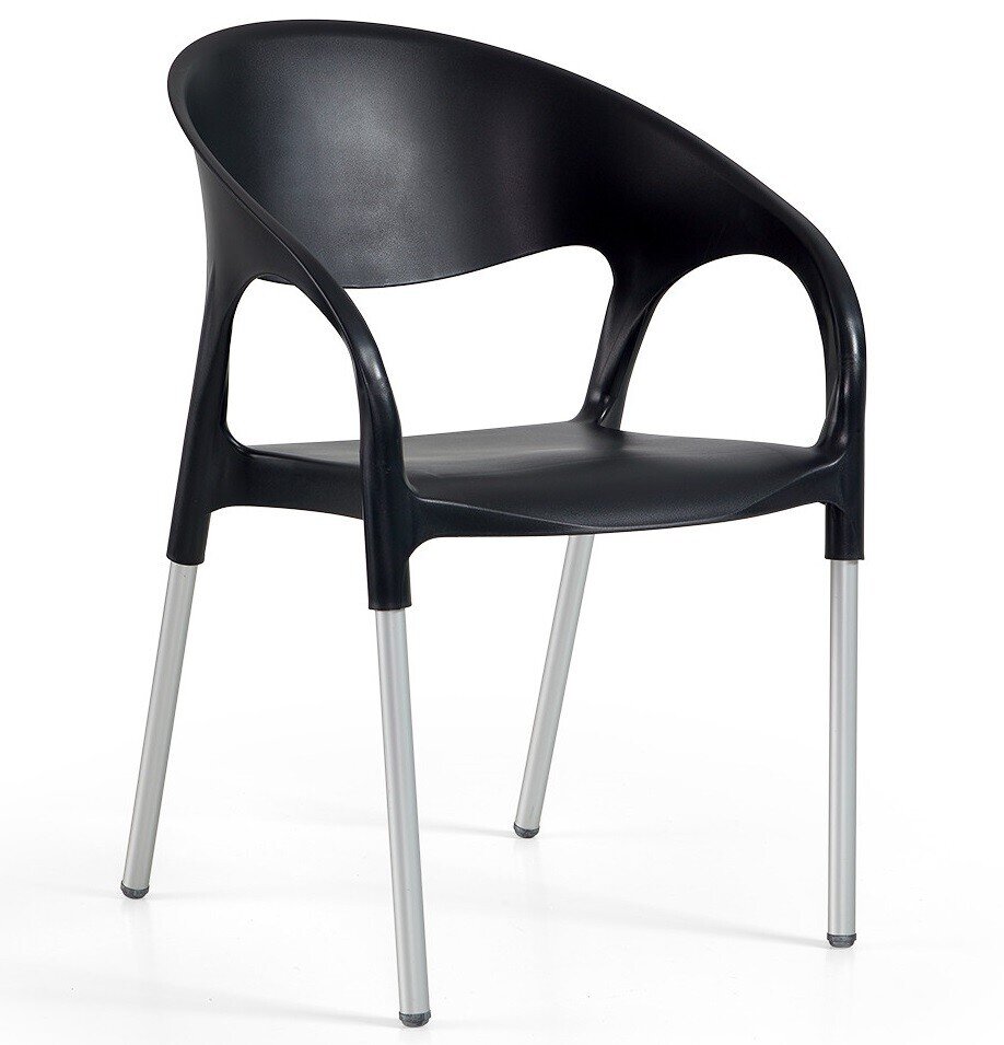 Sill�n MOON, aluminio, polipropileno negro*