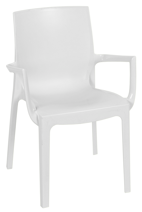 Sill�n EMY, apilable,  polipropileno blanco