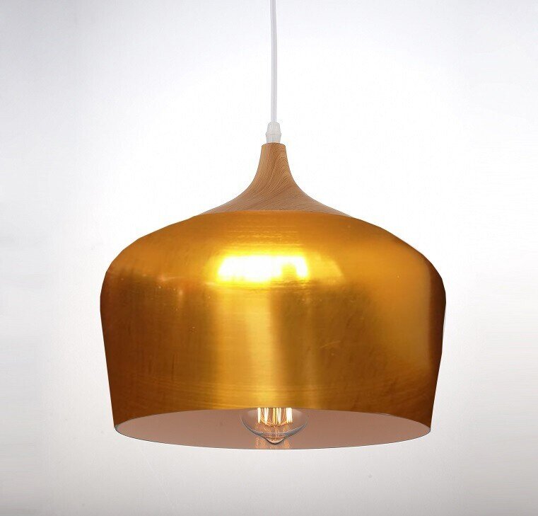 L�mpara CROCK, colgante, metal, pantalla dorada L�mpara CROCK, colgante, metal, pantalla dorada