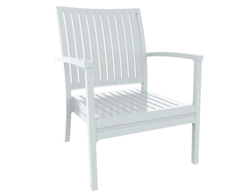 Sill�n CHOPIN LOW, apilable,  polipropileno blanco