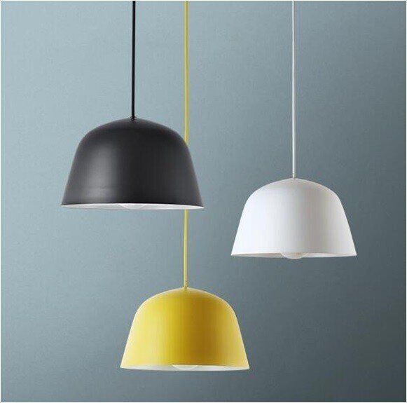 L�mpara ADINA, colgante, metal, color blanco