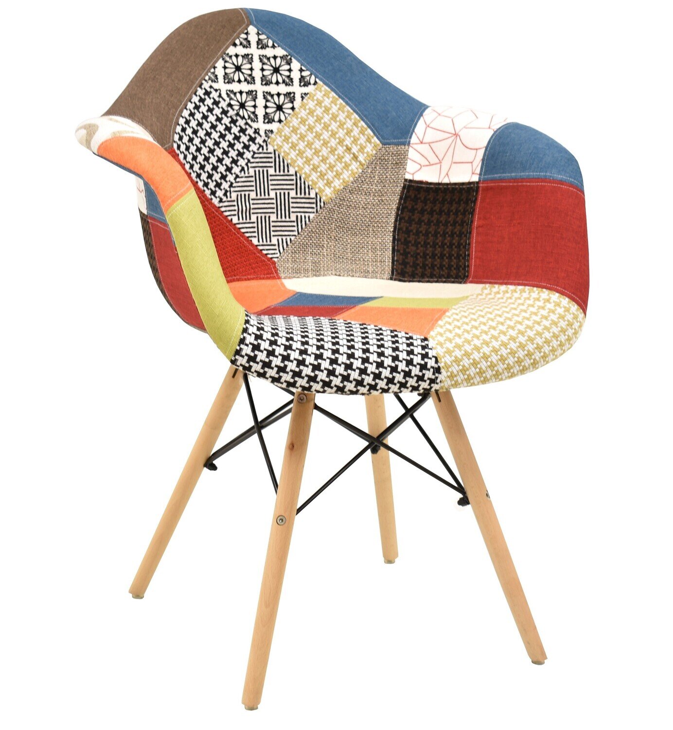 Sill�n TOWER, madera, tejido patchwork color