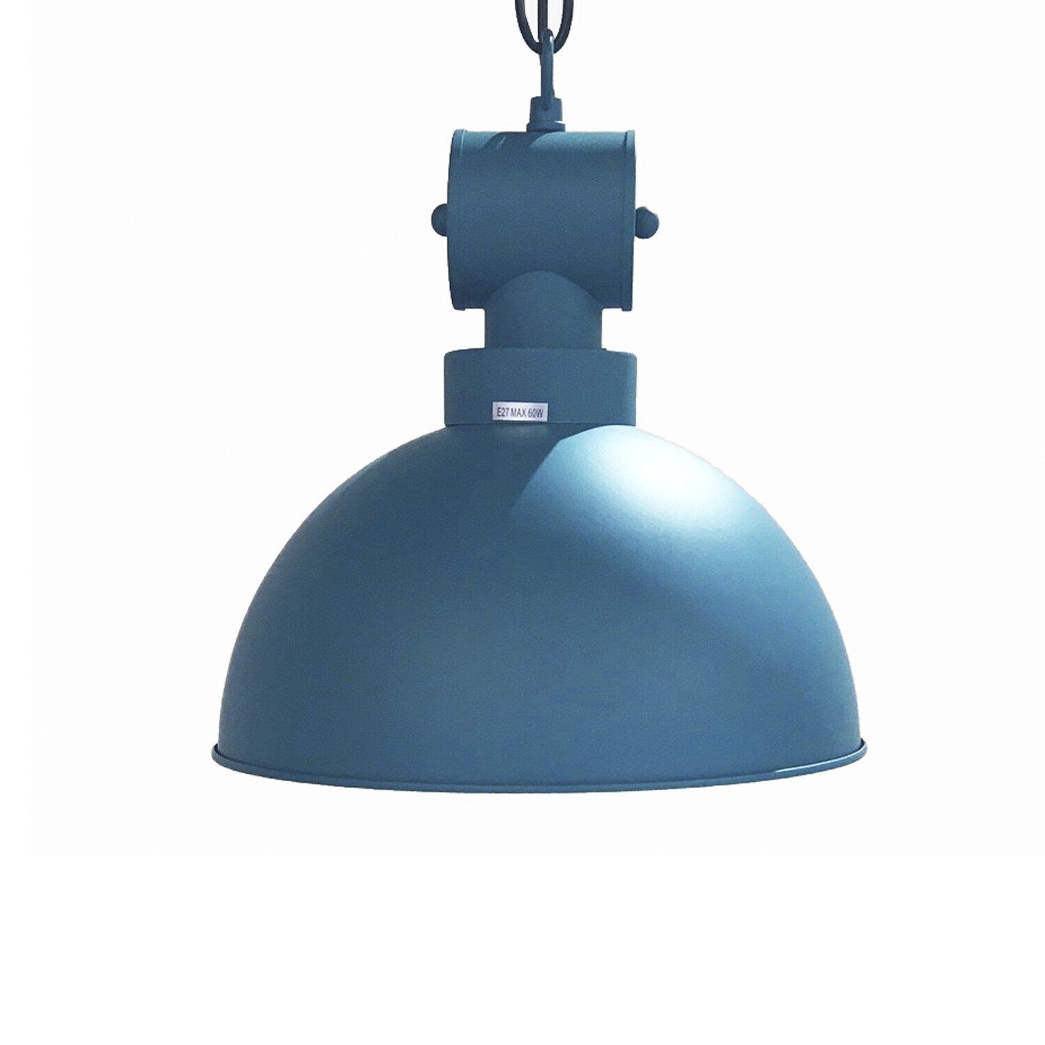 L�mpara DESV�N, colgante, metal, pantalla azul turquesa mate