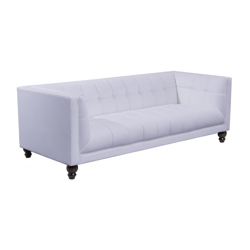 Sof� LEWIS, 3 plazas, similpiel blanca