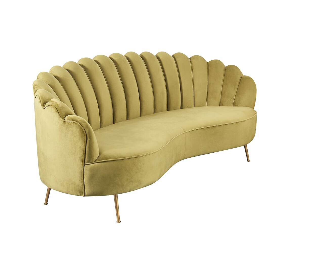 Sof� JASPER, 3 plazas, terciopelo verde