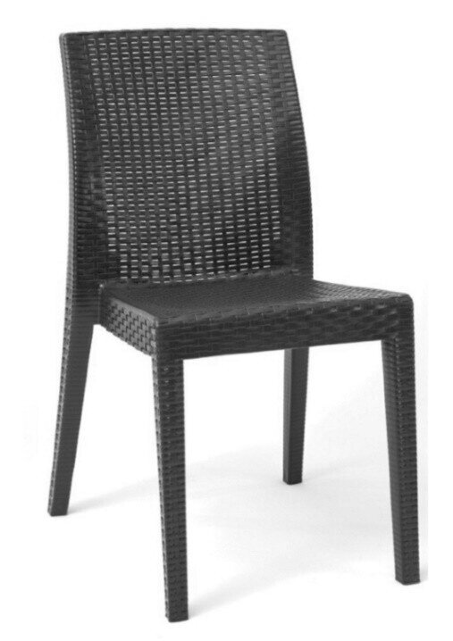 Silla GLADY, apilable, polipropileno antracita