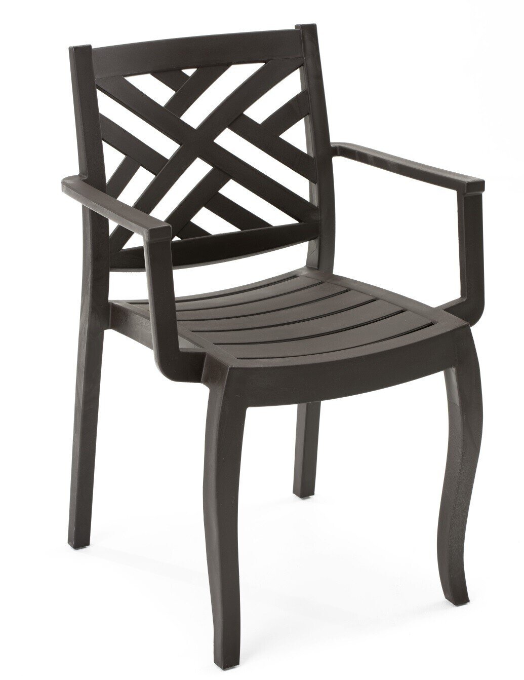 Sill�n JACARANDA, apilable, polipropileno MARR�N chocolate