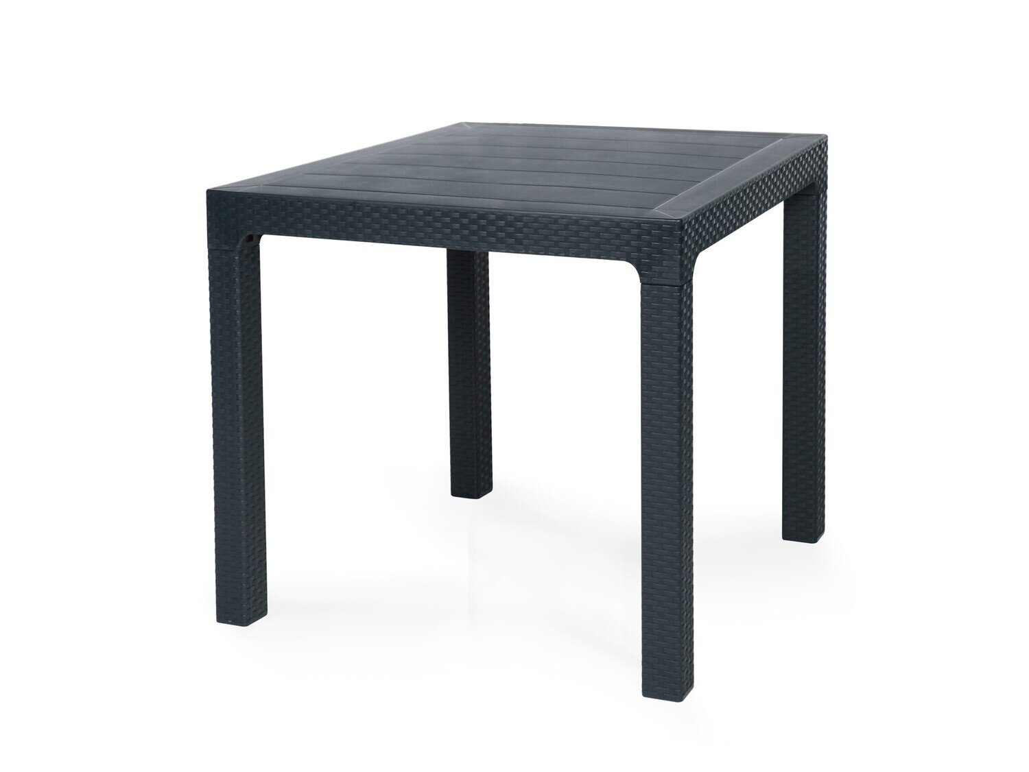 Mesa TROPICAL, polipropileno antracita, 80 x 80 cms