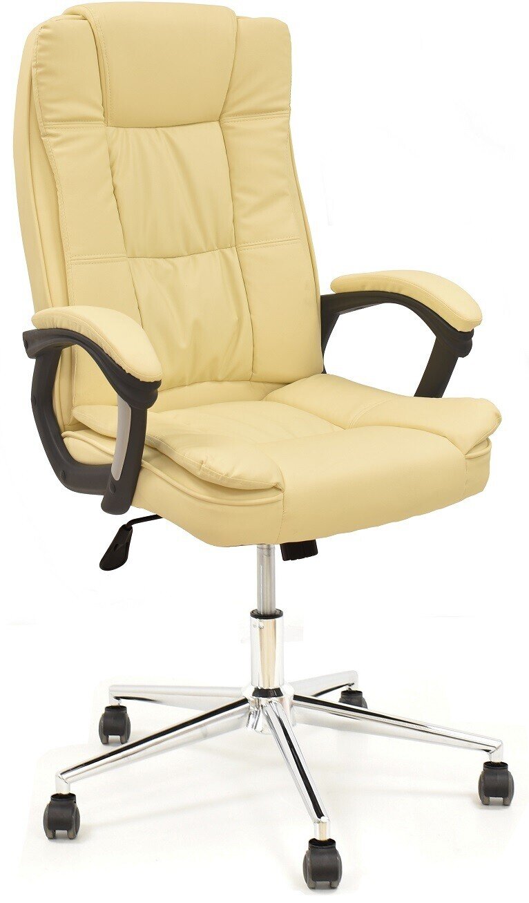 Sill�n de oficina DUKE (H), alto, gas, basculante, similpiel beige