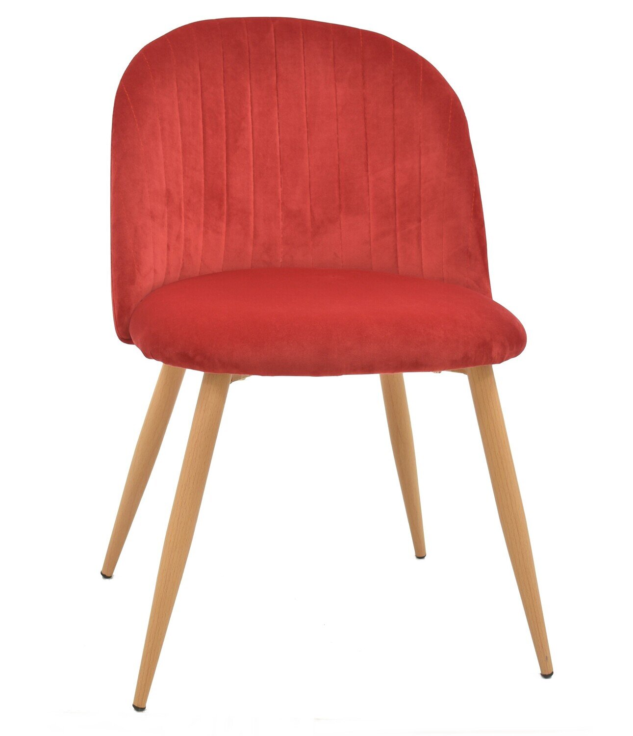 Silla VELVET, metal, terciopelo rojo burdeos