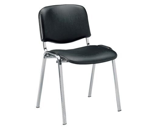 Silla NIZA NEW AM, chasis cromado, similpiel negra*. Silla NIZA NEW AM, chasis cromado, similpiel negra*.