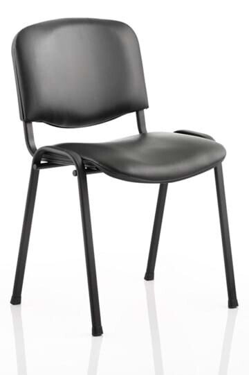 Silla NIZA NEW AM, chasis epoxi negro, similpiel negra*.