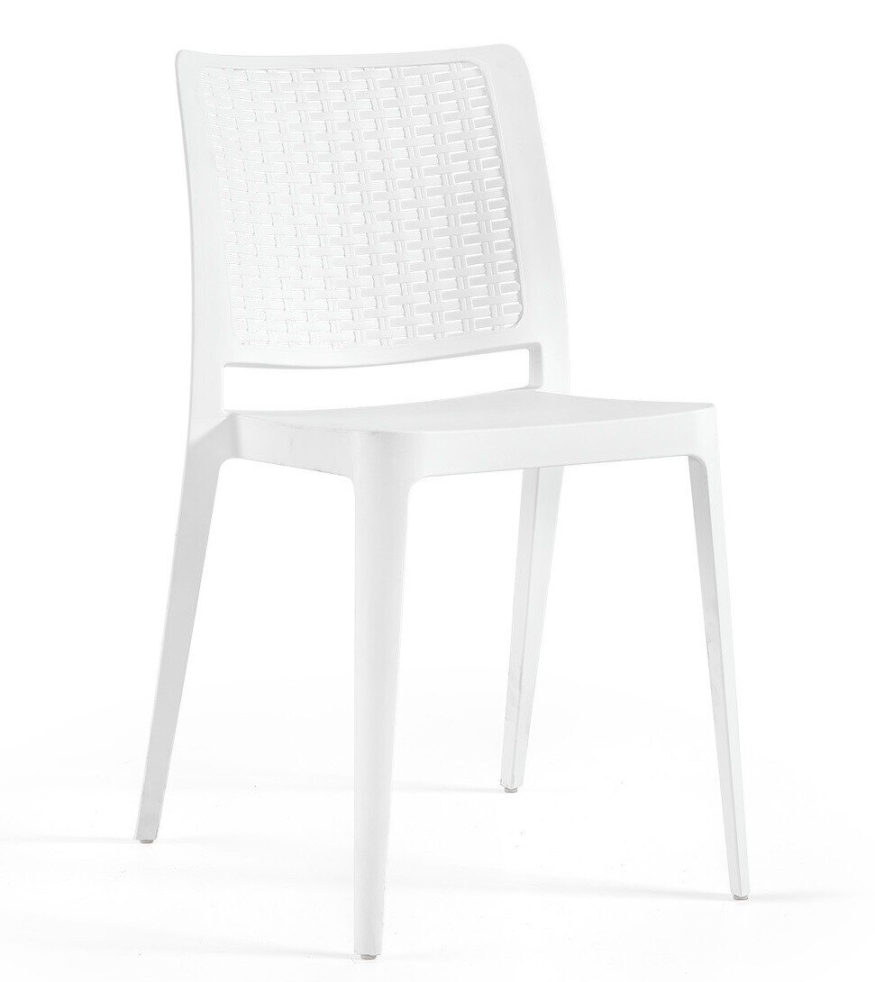 Silla JOHN, apilable,  polipropileno blanco*