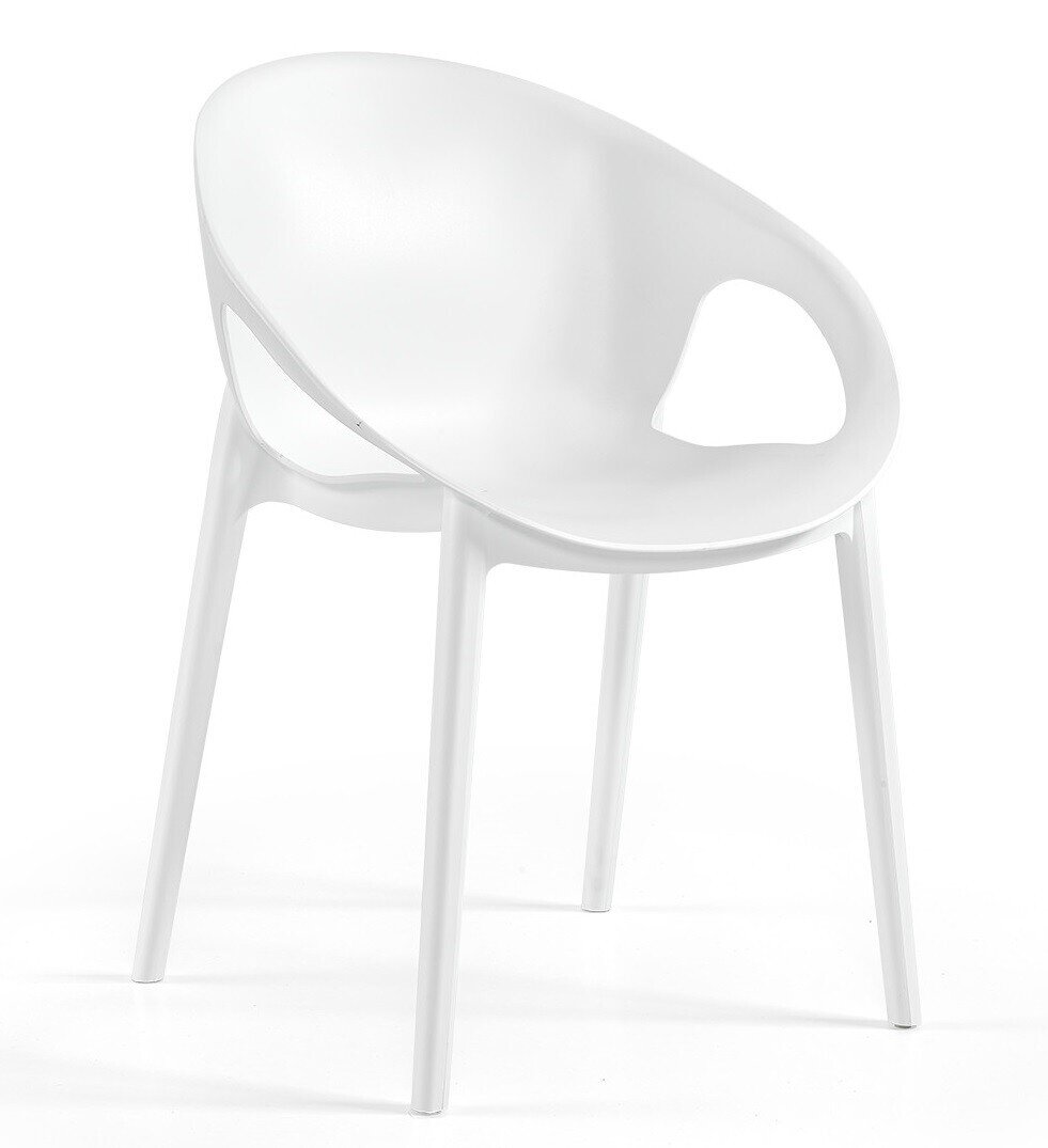 Silla COSMOS, apilable,  polipropileno blanco