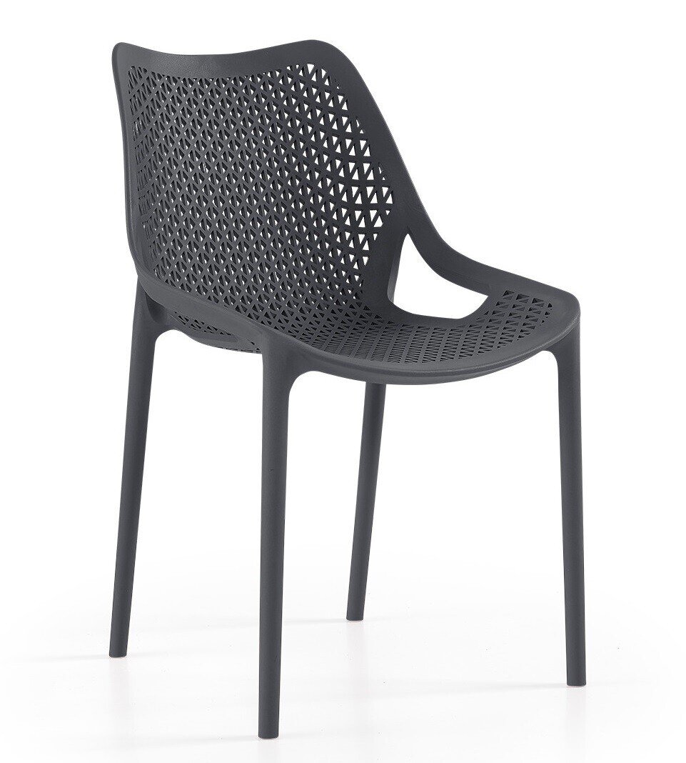 Silla BILL, apilable, polipropileno antracita Silla BILL, apilable, polipropileno antracita