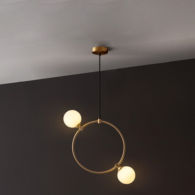 L�mpara THALITA, colgante, tulipa blanca, 2 luces