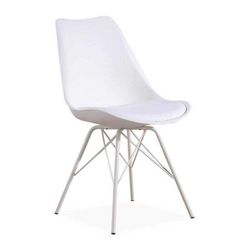 Silla TORRE NEW BBB, base blanca, carcasa y coj�n blanco