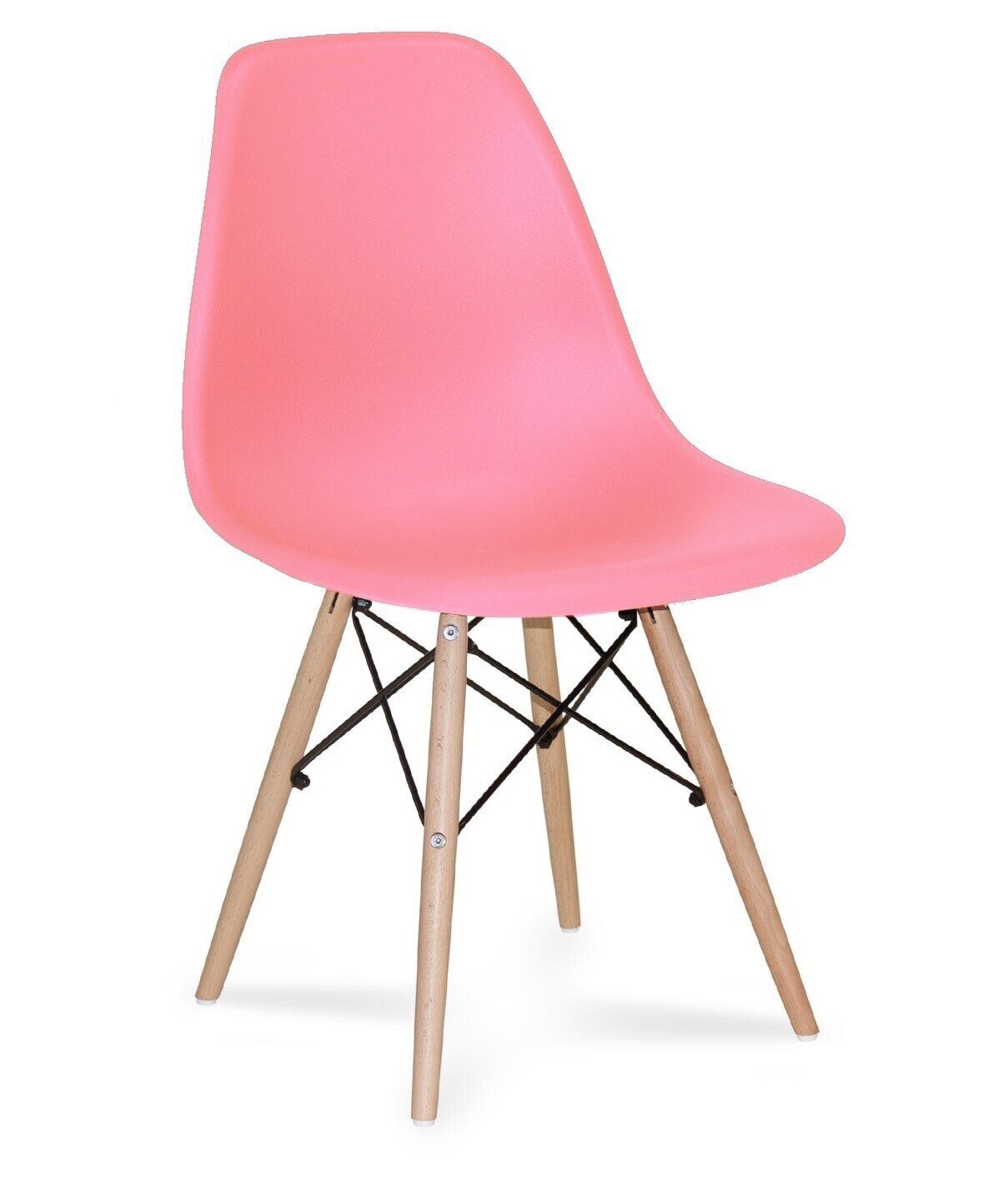 Silla TOWER PP, madera, polipropileno rosa pink