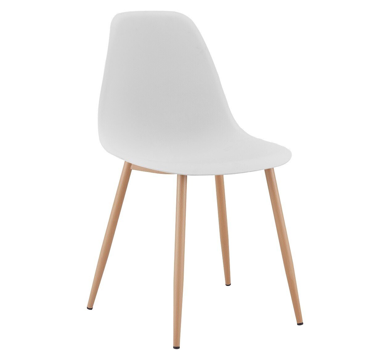 Silla CLUNY, metal color madera, polipropileno blanco Silla CLUNY, metal color madera, polipropileno blanco
