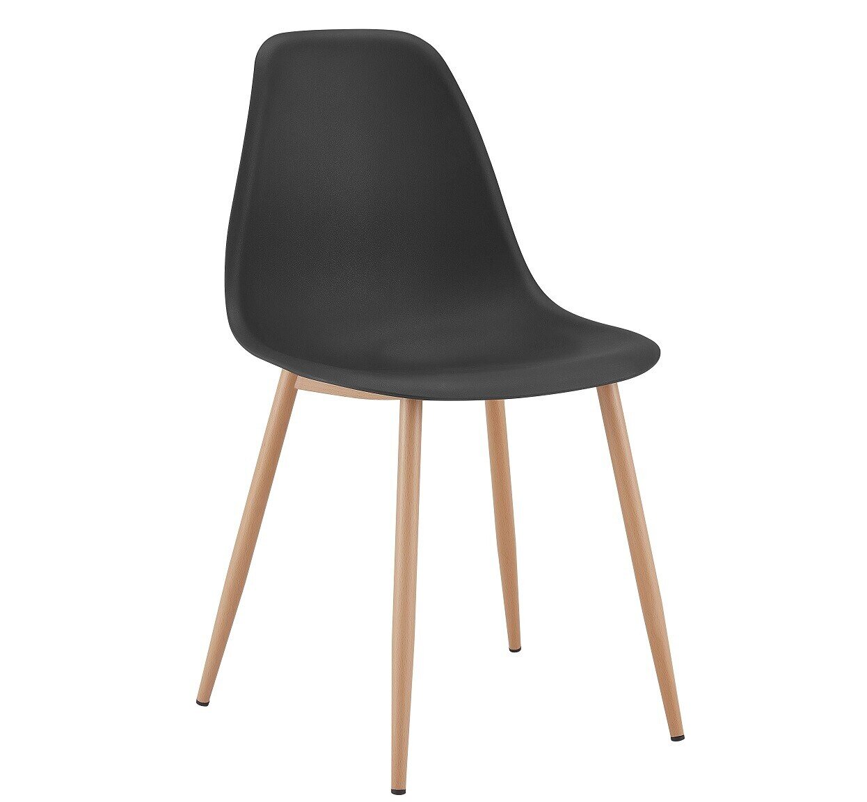 Silla CLUNY, metal color madera, polipropileno negro Silla CLUNY, metal color madera, polipropileno negro