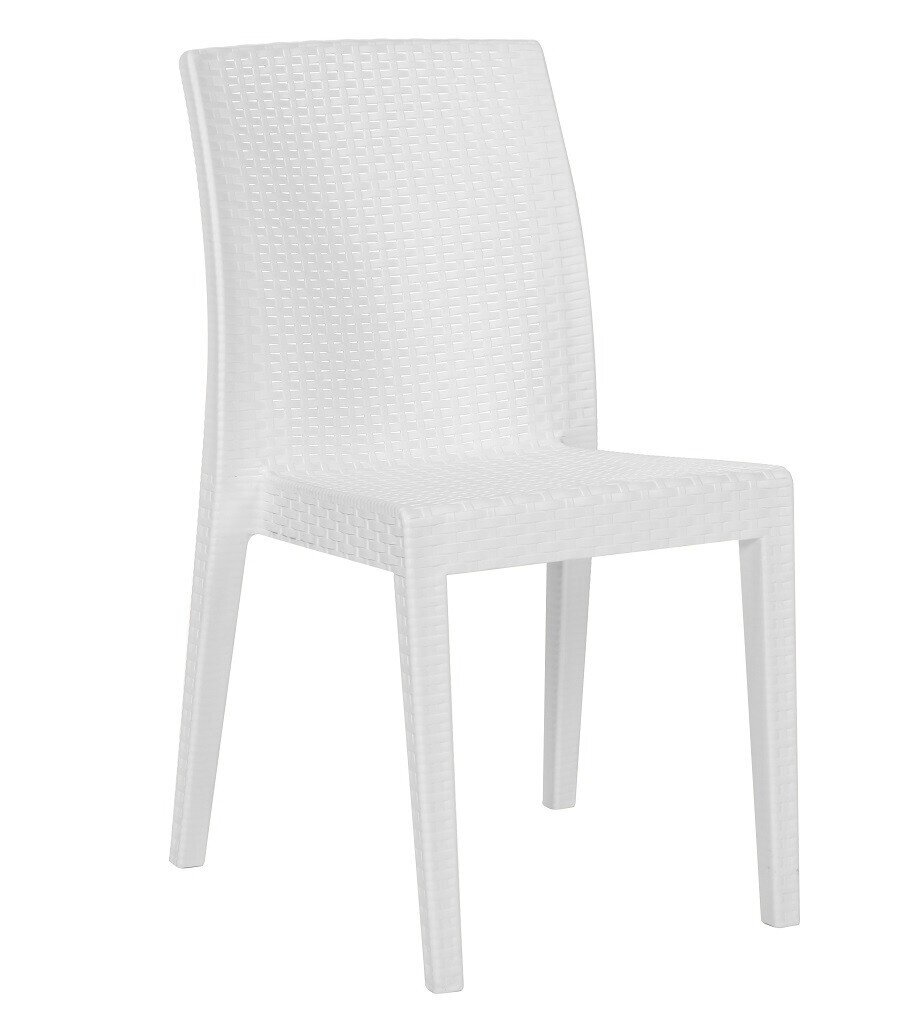 Silla GLADY, apilable, polipropileno blanco