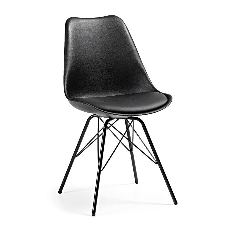 Silla TORRE NEW NNN, base negra, carcasa y coj�n negro