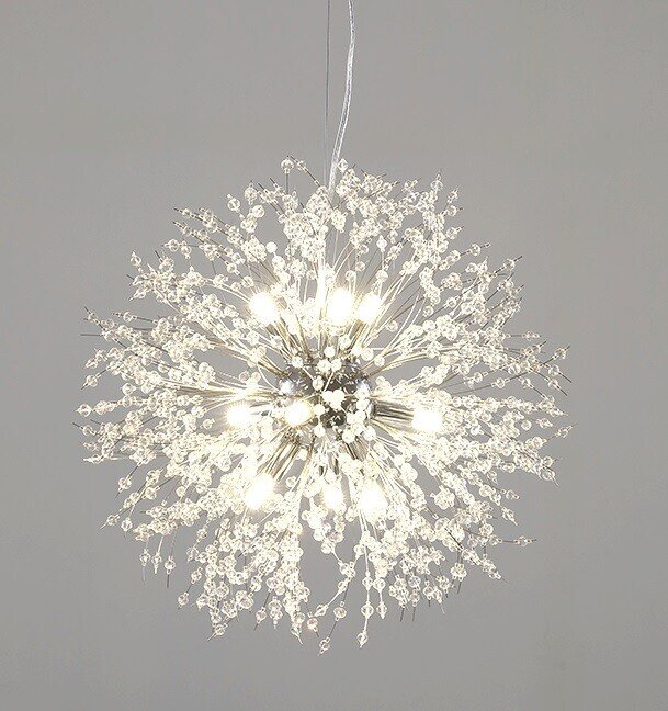 L�mpara FORNAX, colgante, metal, cristal