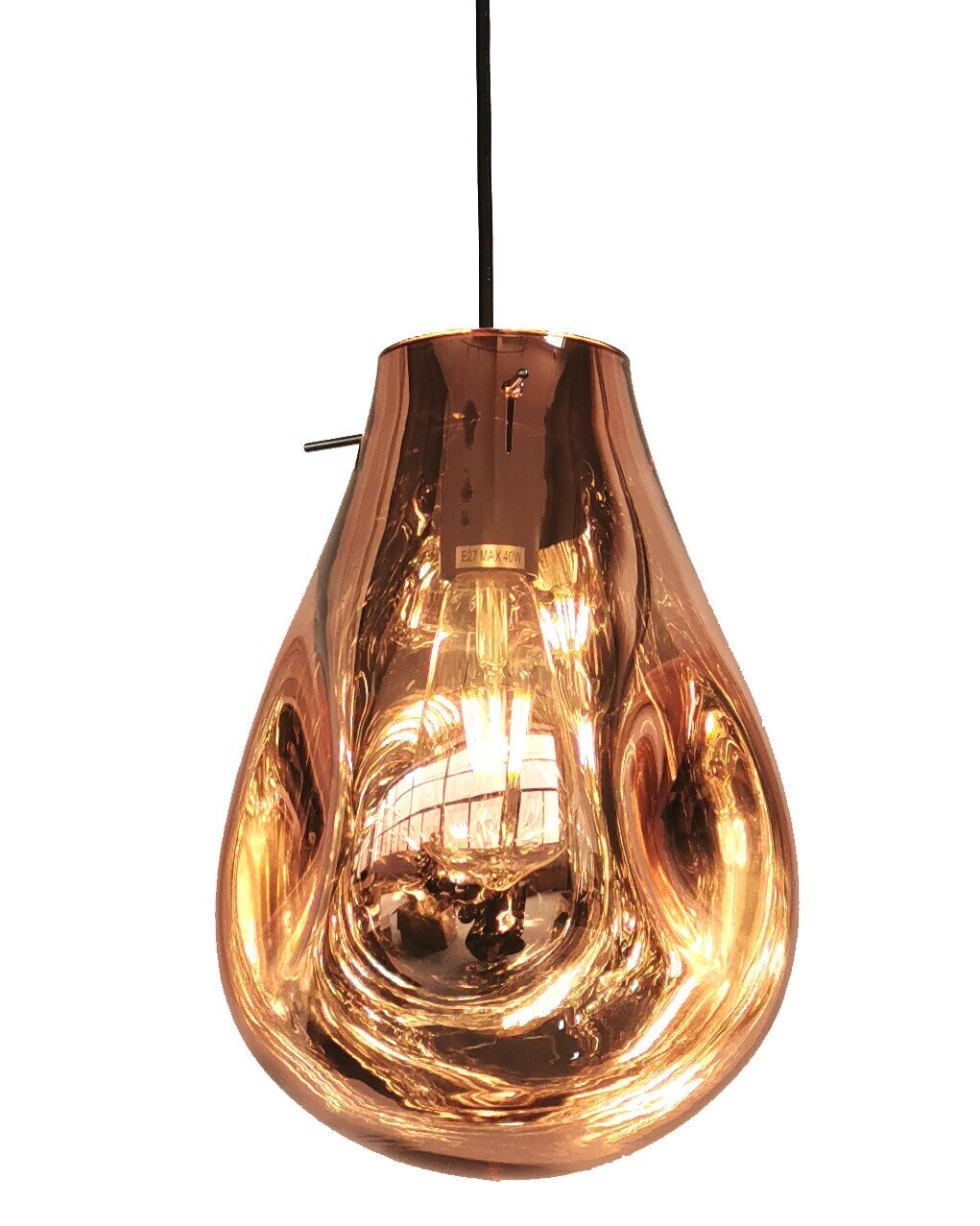 L�mpara MEISSA, colgante, cristal bronce