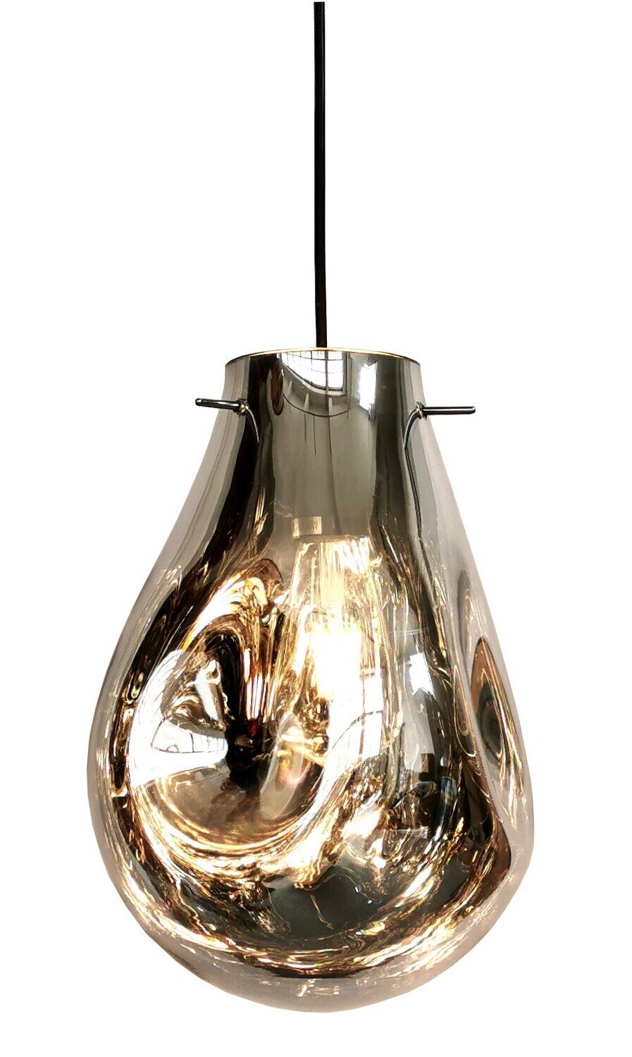 L�mpara MEISSA, colgante, cristal cromado